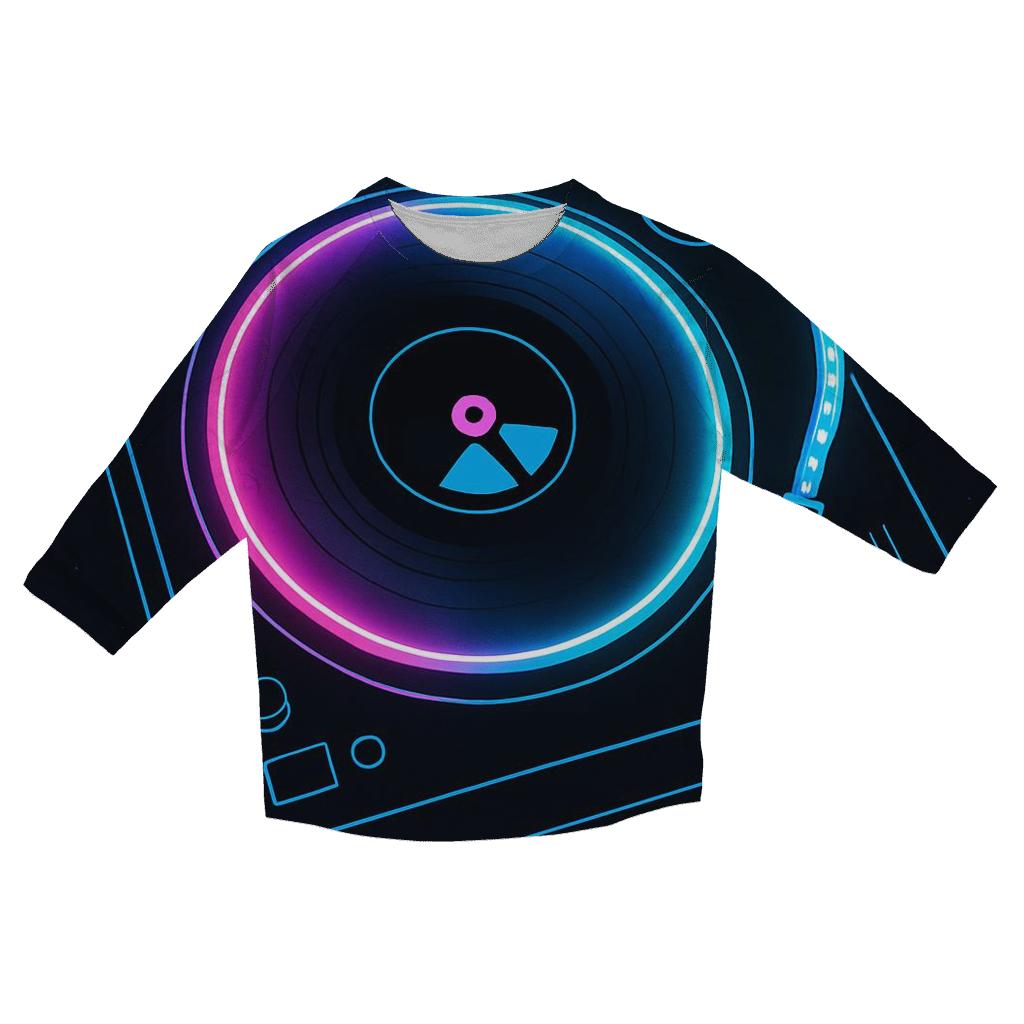 Neon Marquee Turntable designer 3/4 sleeve blouses