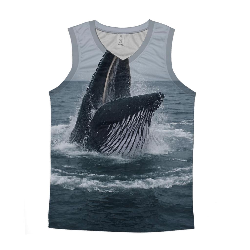 Bubble Net Spiral Humpback Whales trendy fitted tank tops