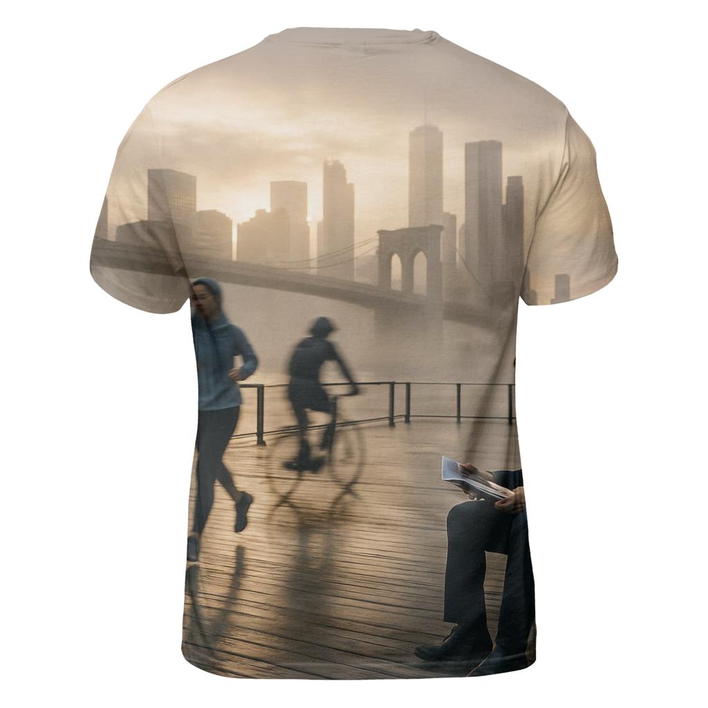 Fulton Ferry Mist And Manhattan First Light artistic all-over print tops