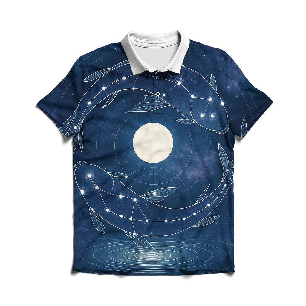 Pisces Dream Tide Constellation Portal classic pique polos