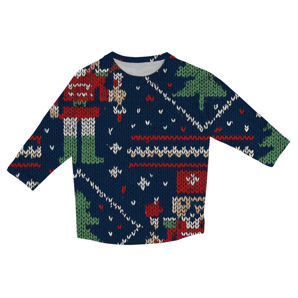Nutcracker Rocket Brigade Panel Knit Design personalized 3/4 sleeve tees