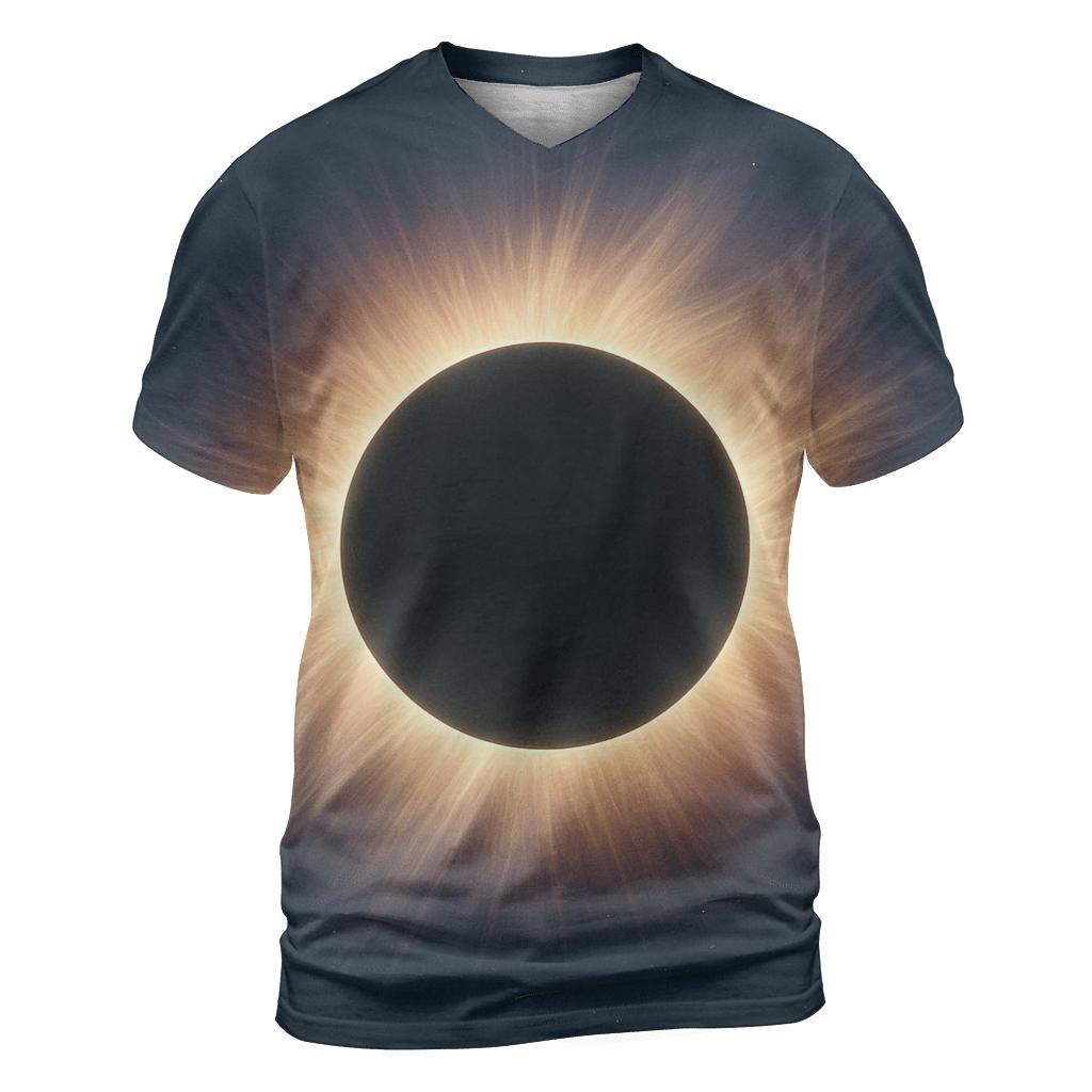 Eclipse Corona Petal Plumes statement graphic shirts