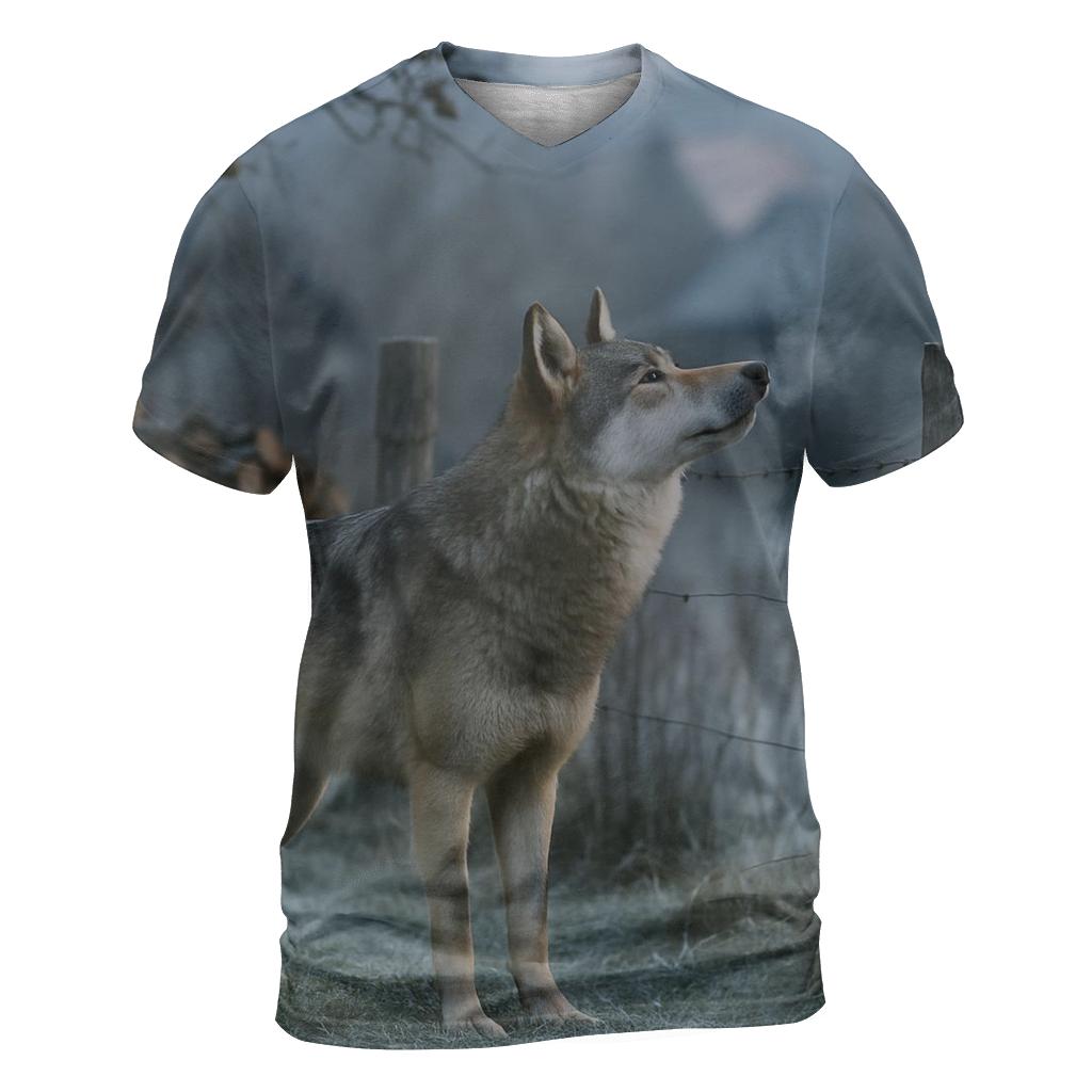 Carpathian Wolf Crossing A Village Orchard Boundary statement graphic shirts