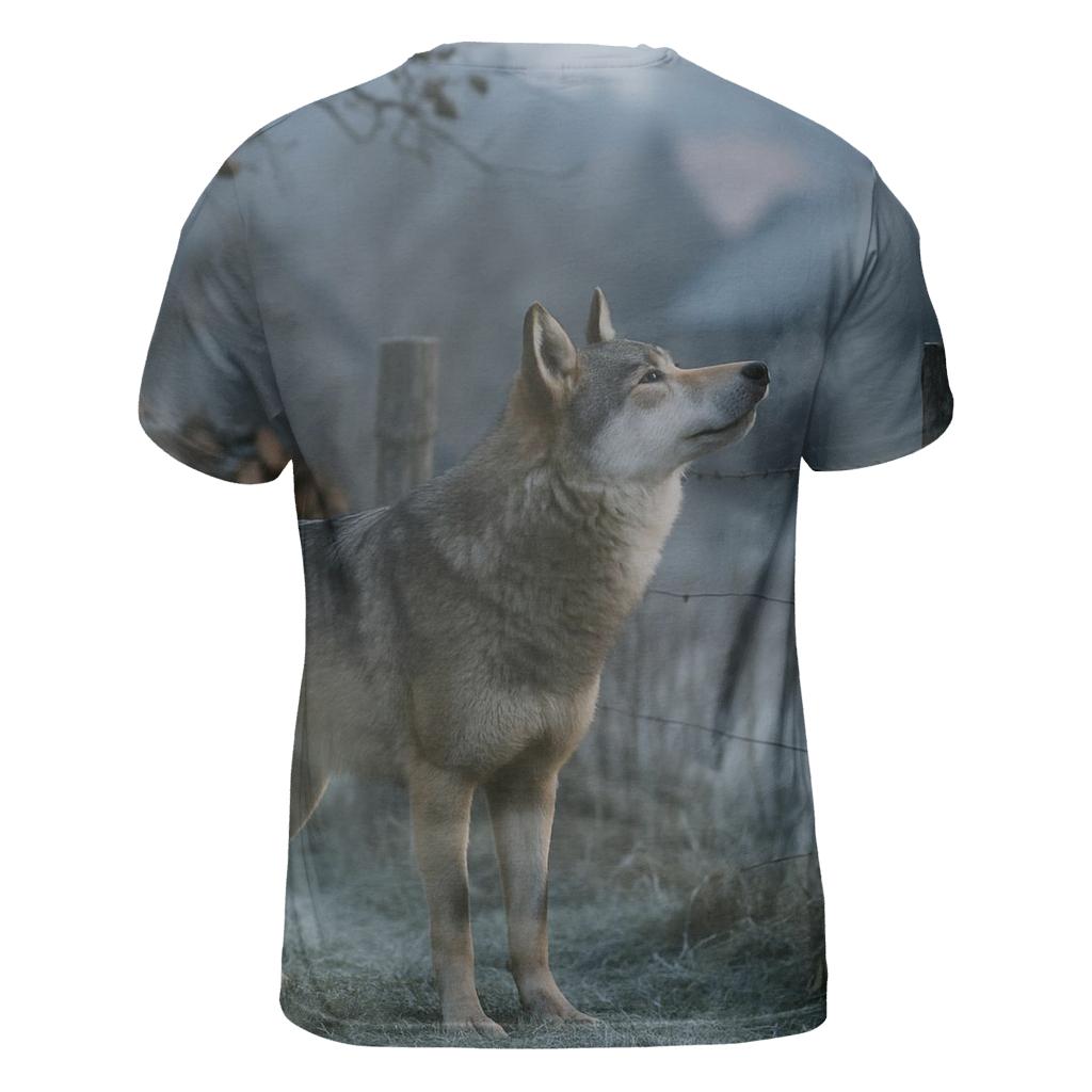 Carpathian Wolf Crossing A Village Orchard Boundary statement graphic shirts