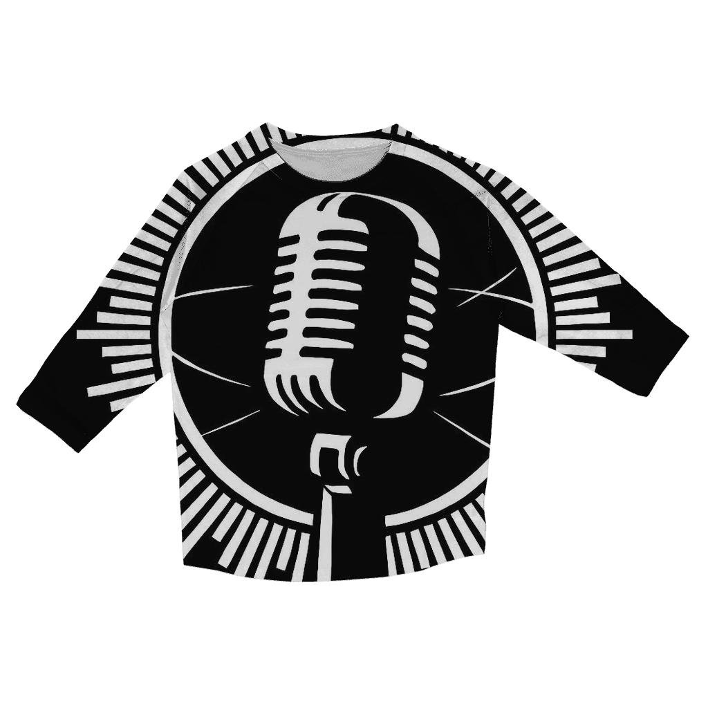 Monochrome Microphone Eclipse fashion 3/4 sleeve shirts