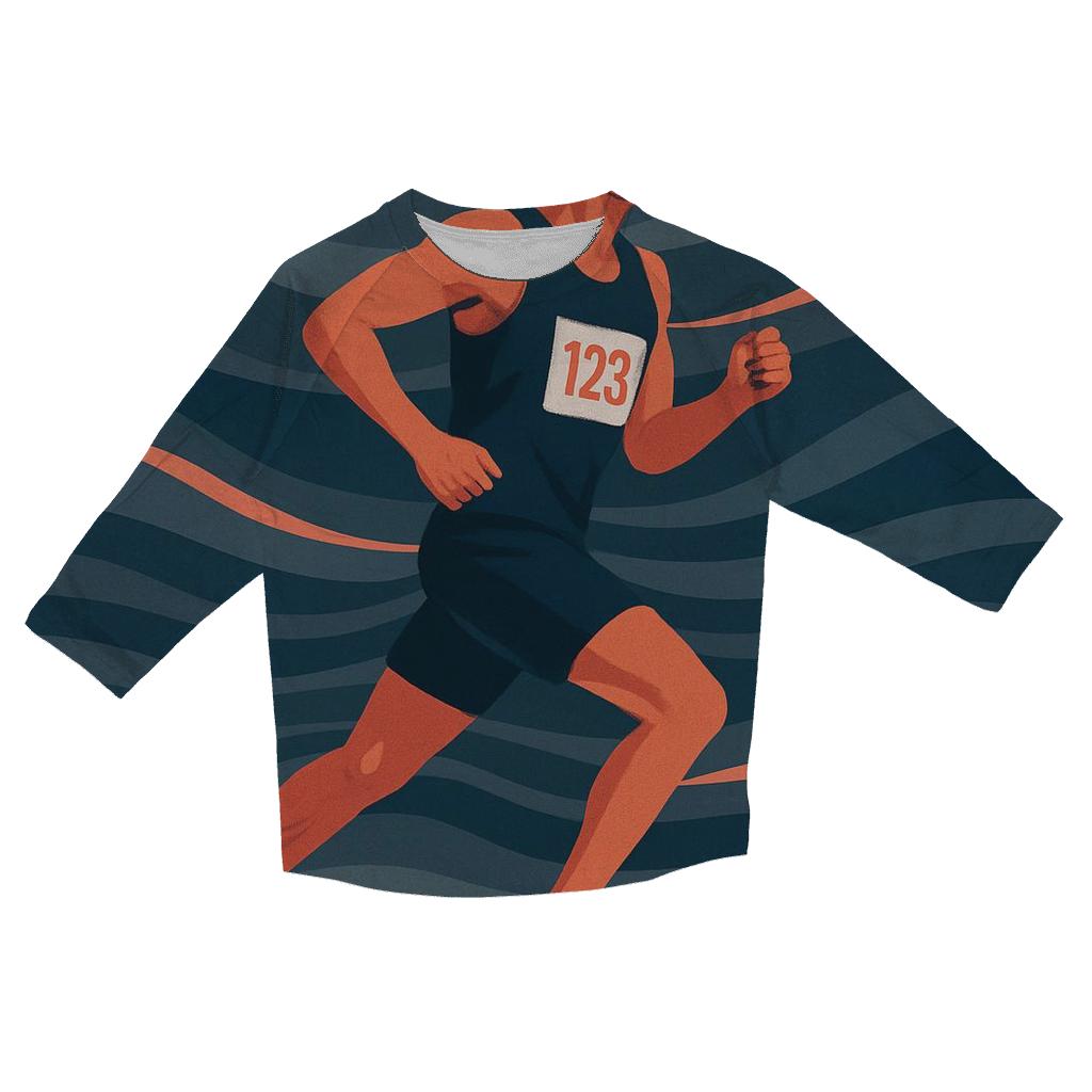 Gravity Wave Marathon designer 3/4 sleeve blouses