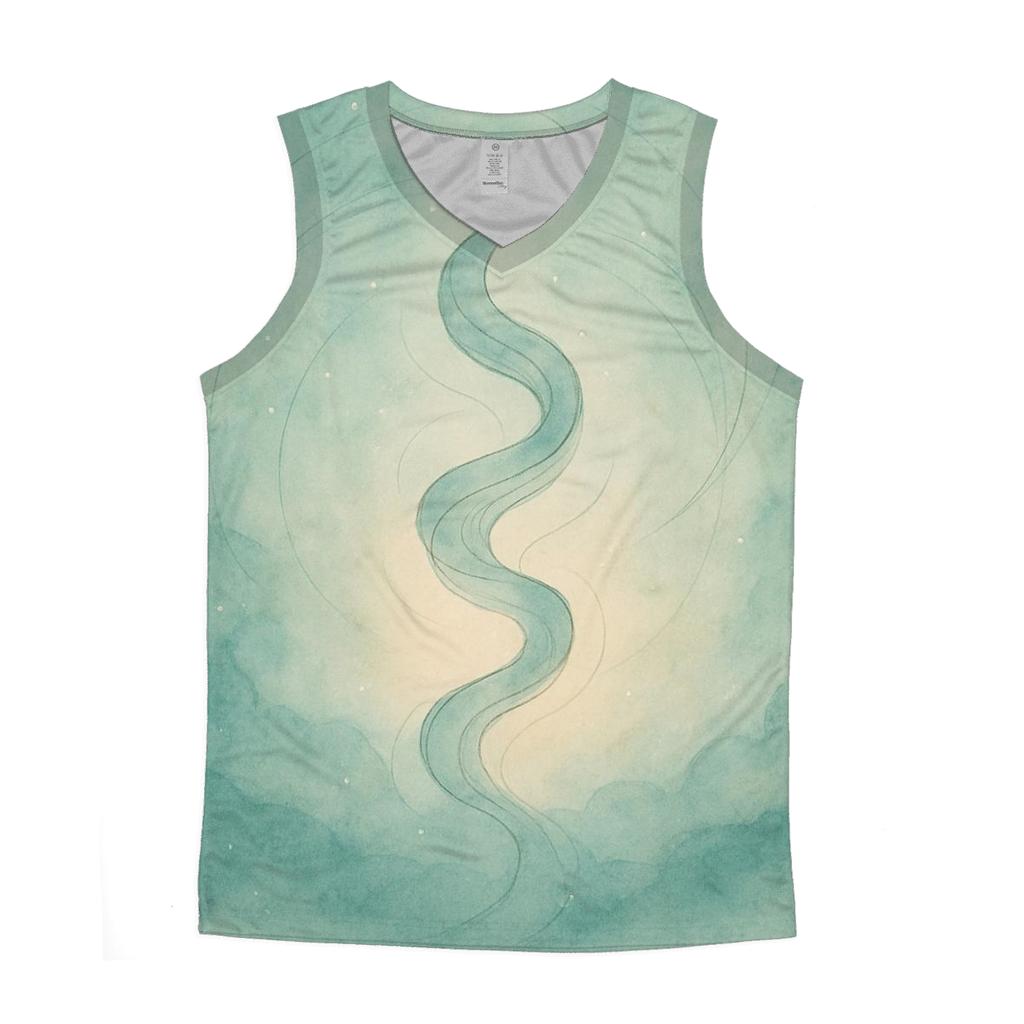 Luminous Breath Ribbons graphic print tank tops