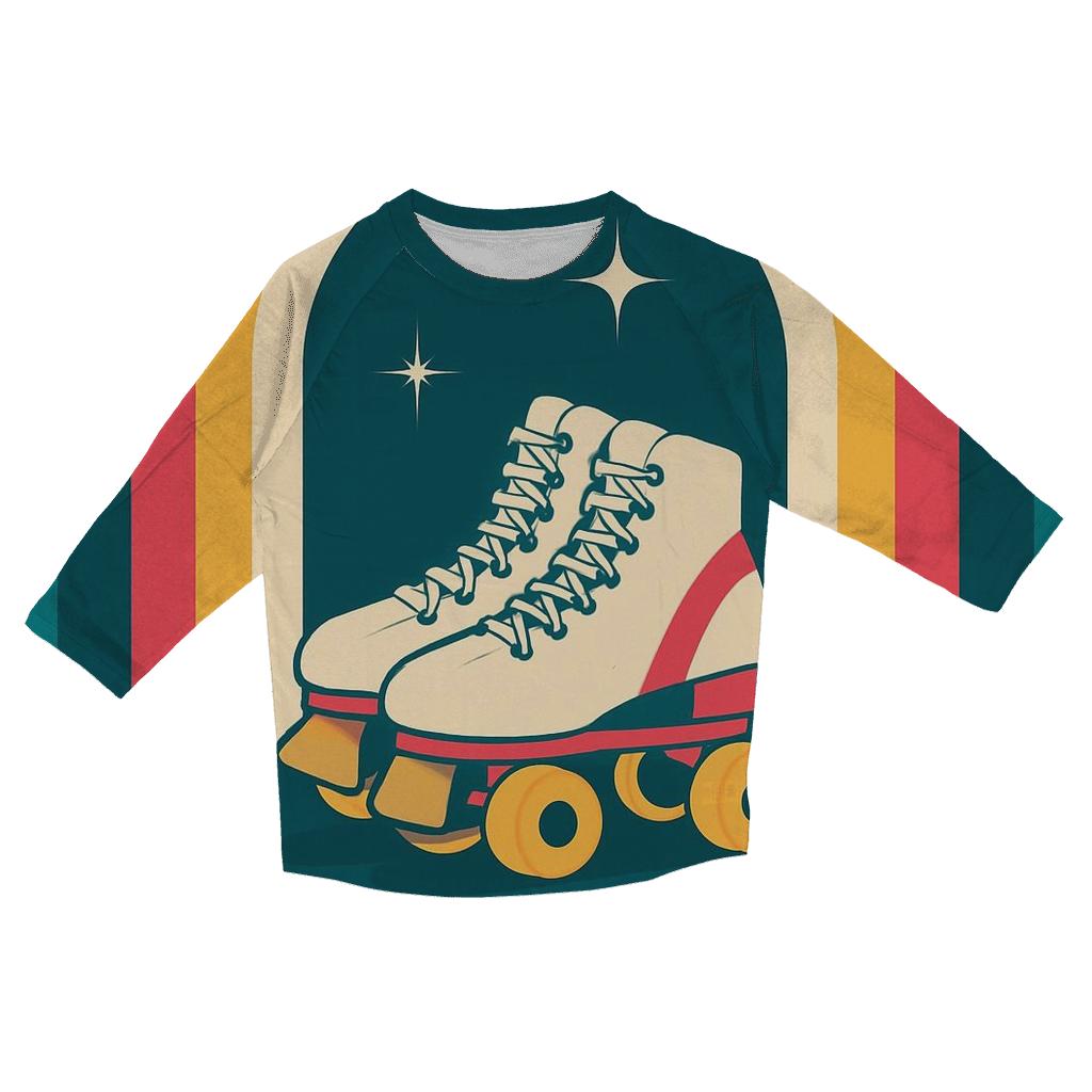 Roller Rink Neon Arches cotton quarter sleeve shirts