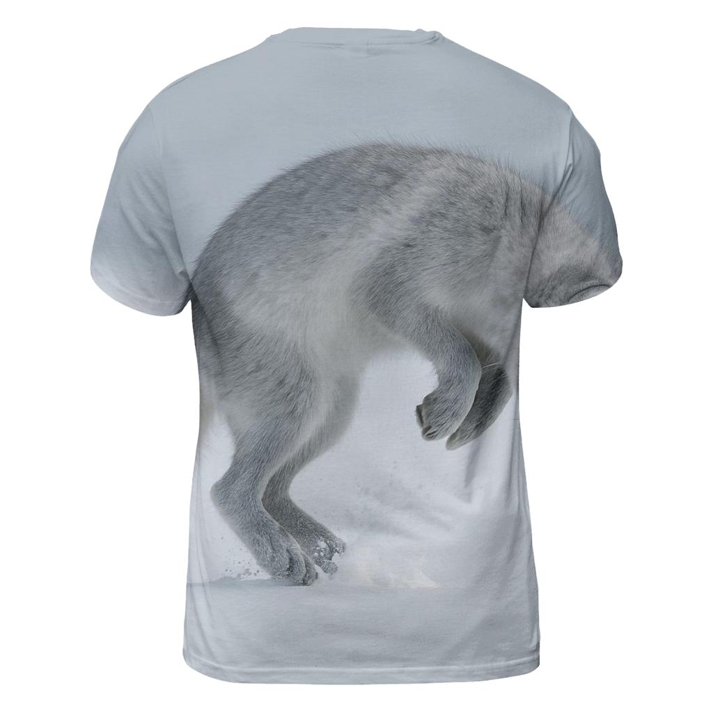 Frostline Pounce Arctic Fox vibrant all-over design tees