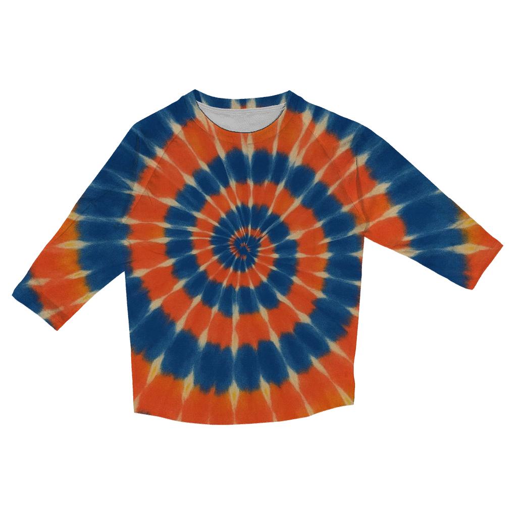 Nebula Spiral Overdye Whirlpool stylish quarter sleeve tops