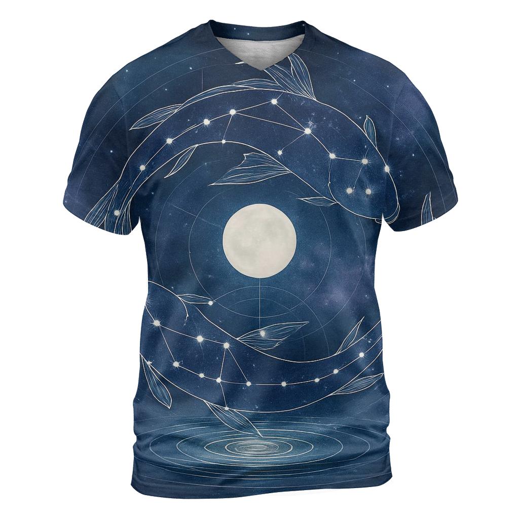 Pisces Dream Tide Constellation Portal statement graphic shirts