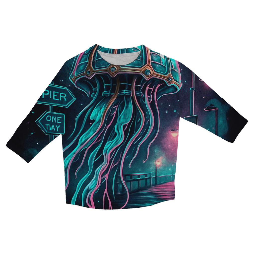 Clockwork Jellyfish Parade cotton quarter sleeve shirts