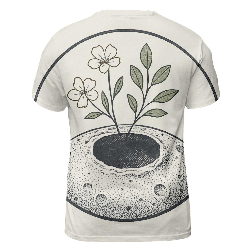 Crater Garden Botanical Emblem vibrant all-over design tees