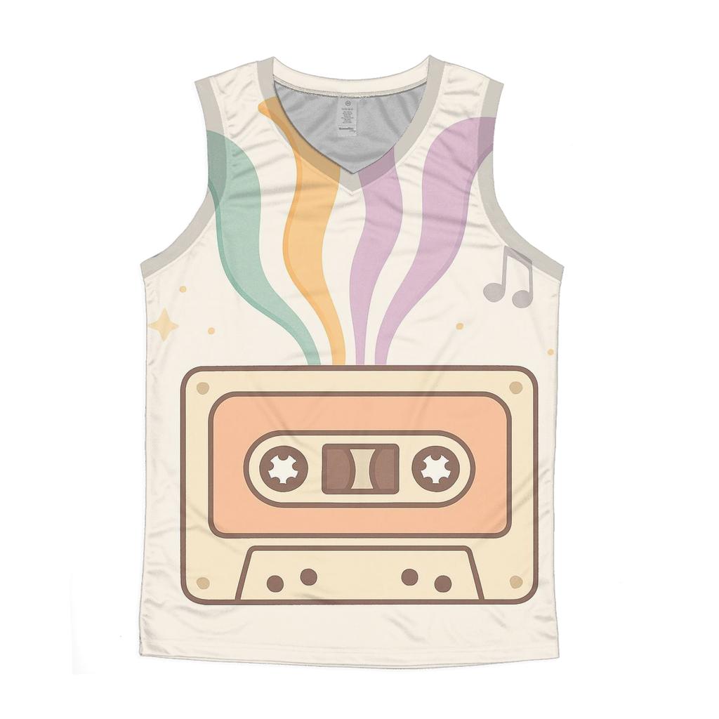 Pastel Cassette Bloom designer workout tanks