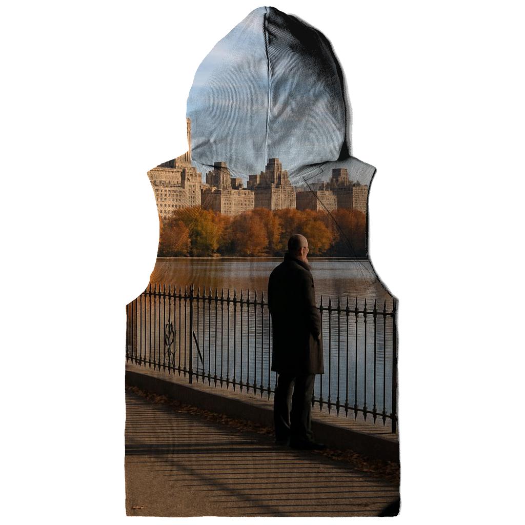 Midtown Skyline Reflections From An Autumn Reservoir hoodie designs