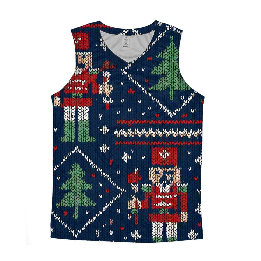Nutcracker Rocket Brigade Panel Knit Design cotton sleeveless tops