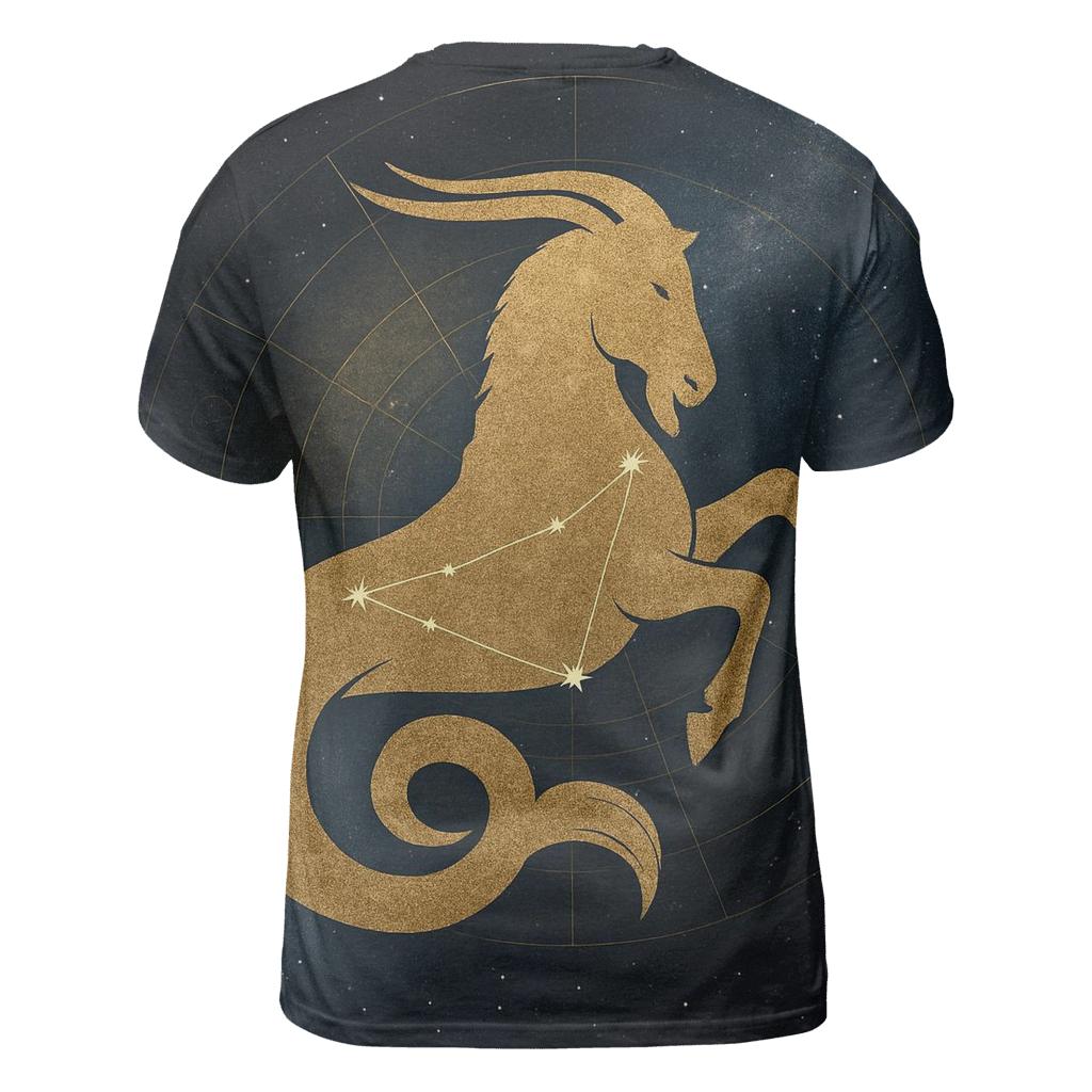 Capricorn Sea Goat Ascension Star Chart vibrant all-over design tees