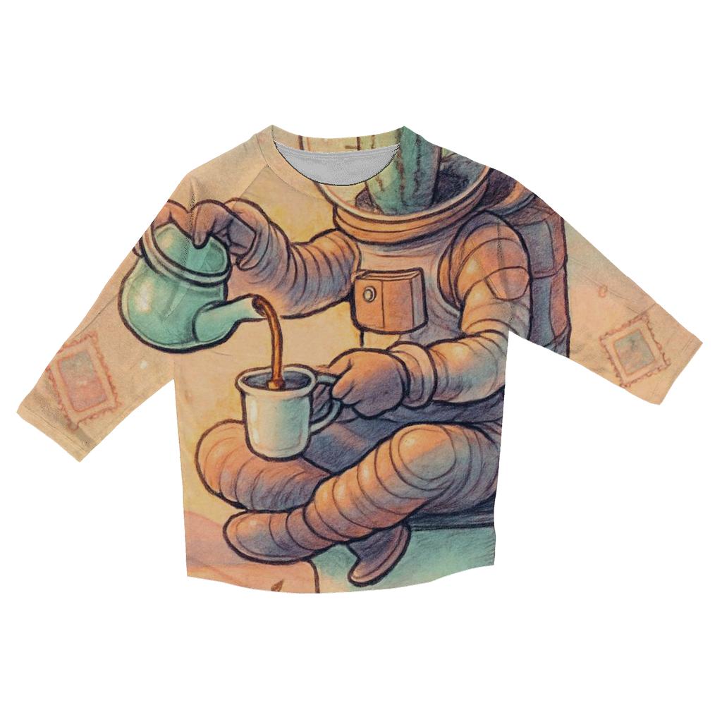 Cactus Astronaut Tea Break stylish quarter sleeve tops