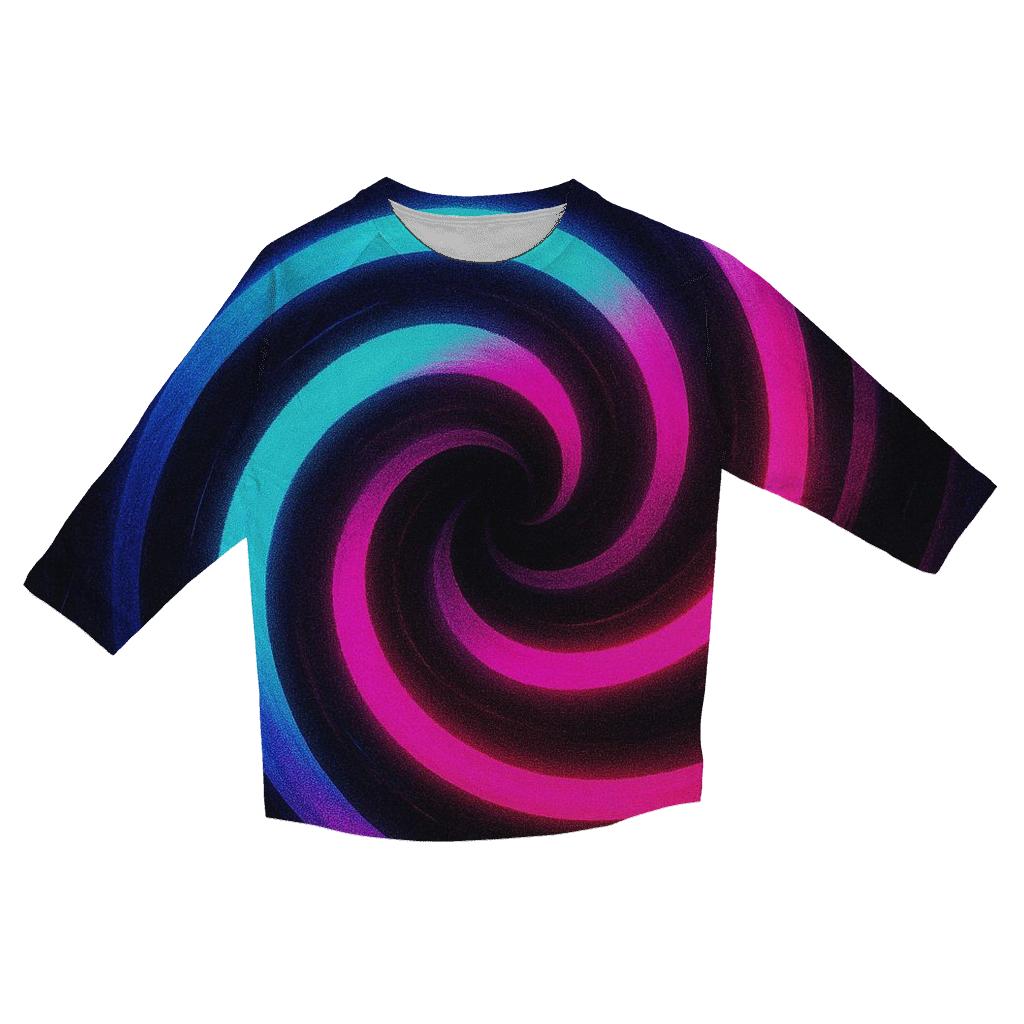 Neon Monsoon Spiral printed three quarter sleeve shirts