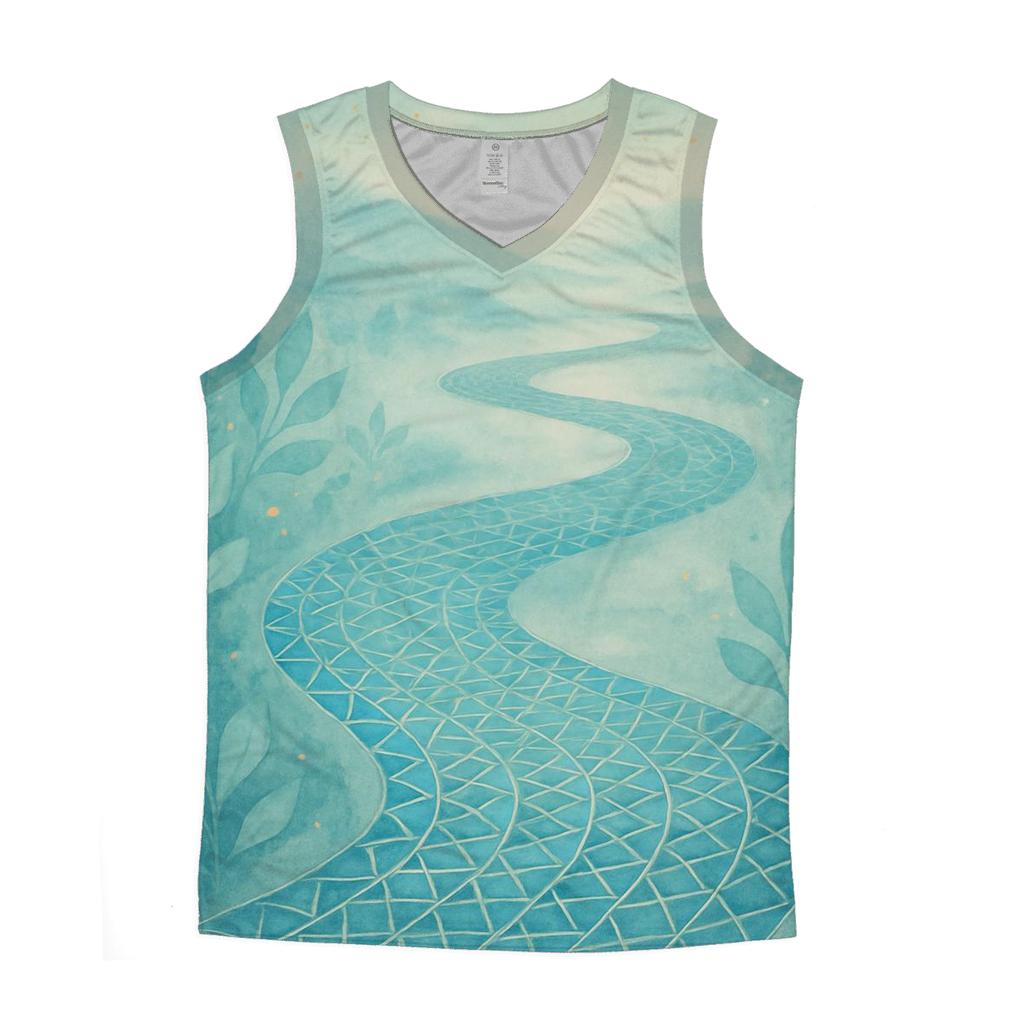 River Of Quiet Geometry casual summer tank tops