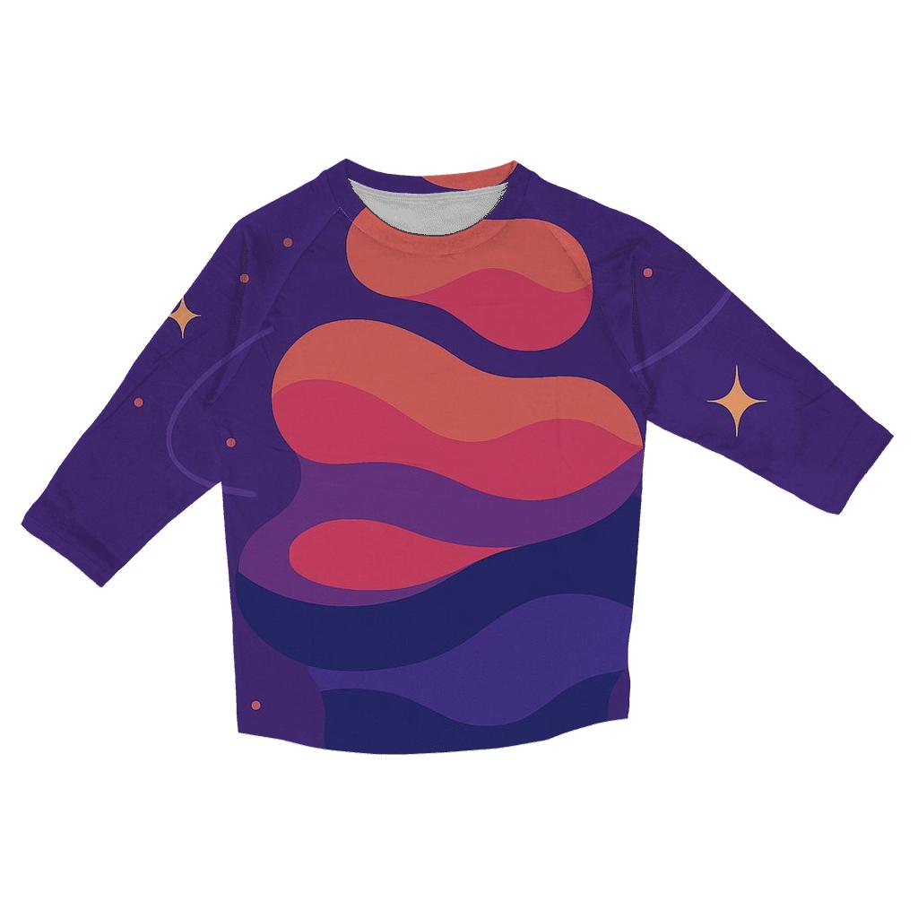 Cosmic Lava Lamp Layers stylish quarter sleeve tops