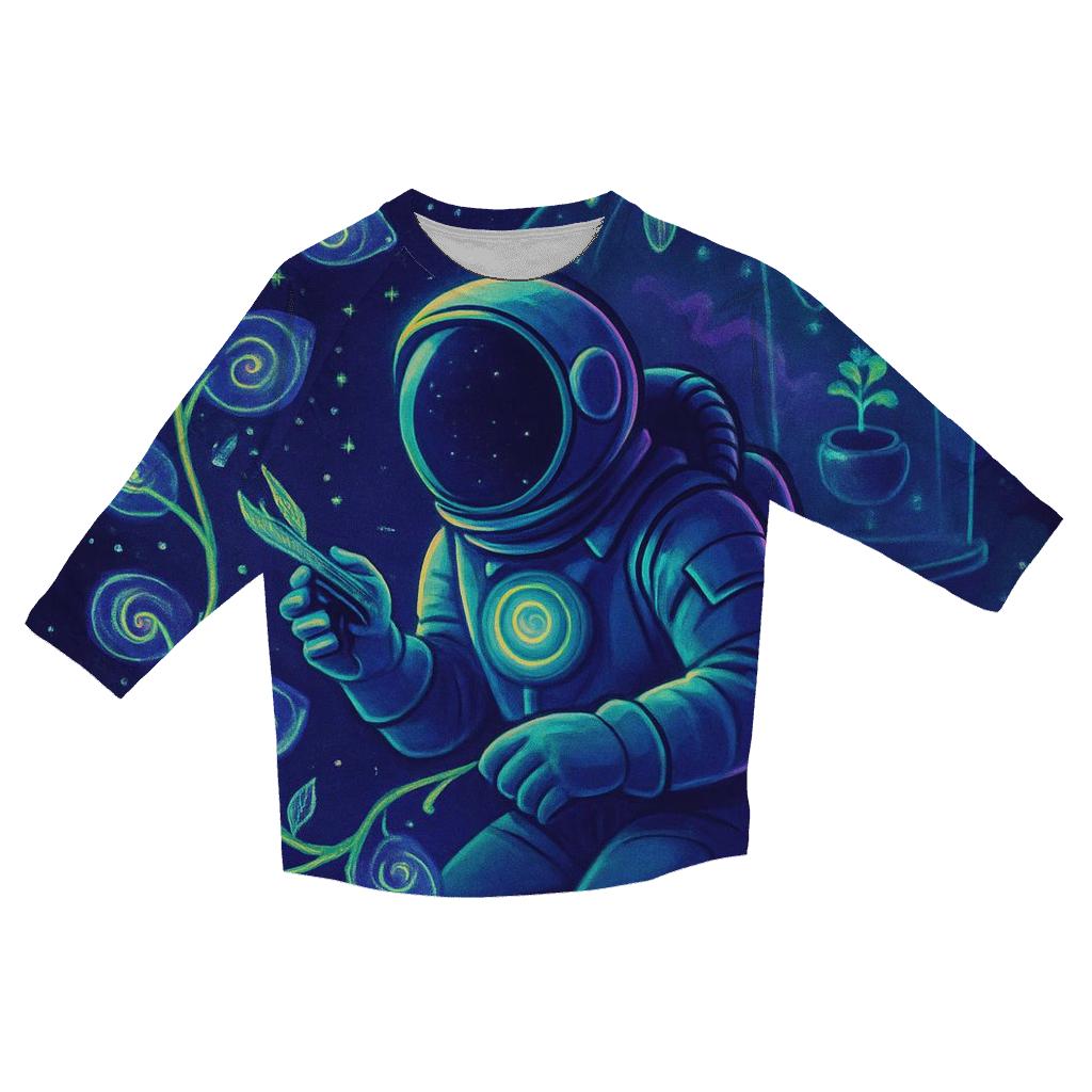 The Astral Botanist And The Nebula Greenhouse trendy 3/4 sleeve tops