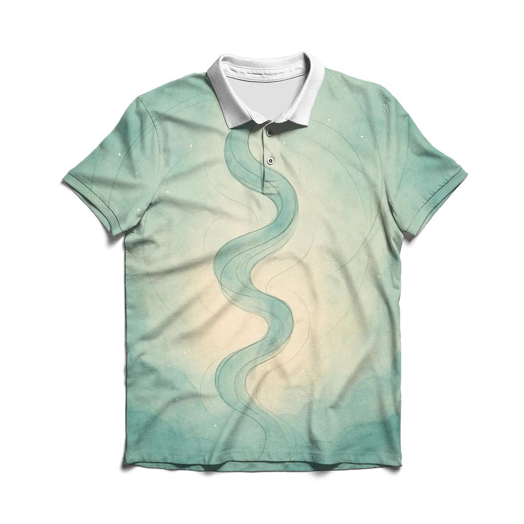 Luminous Breath Ribbons casual sports polo shirts