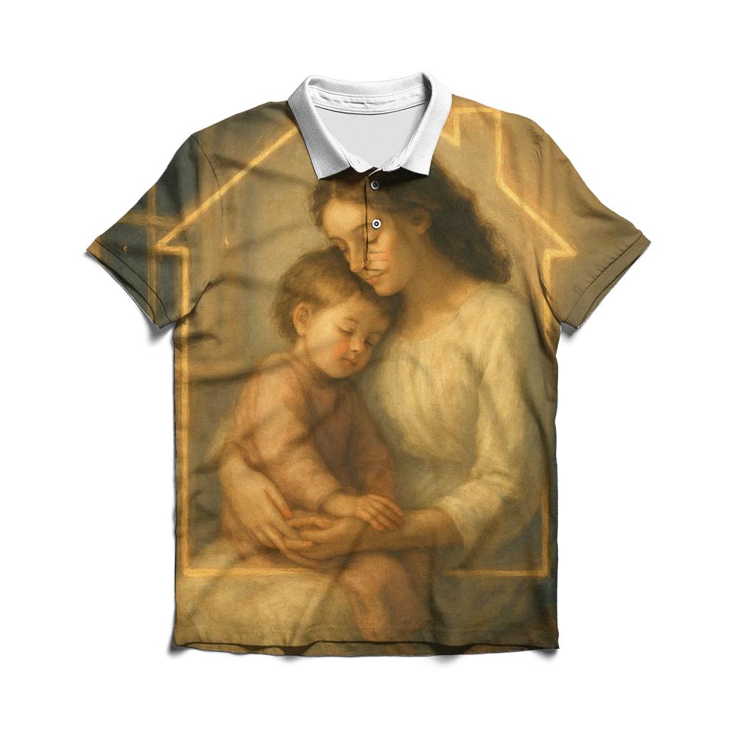 The Place Your Name Was Safe A Mothers Heart As Home personalized polo shirts