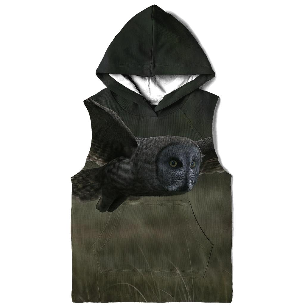 Silent Glide Great Gray Owl custom hoodies