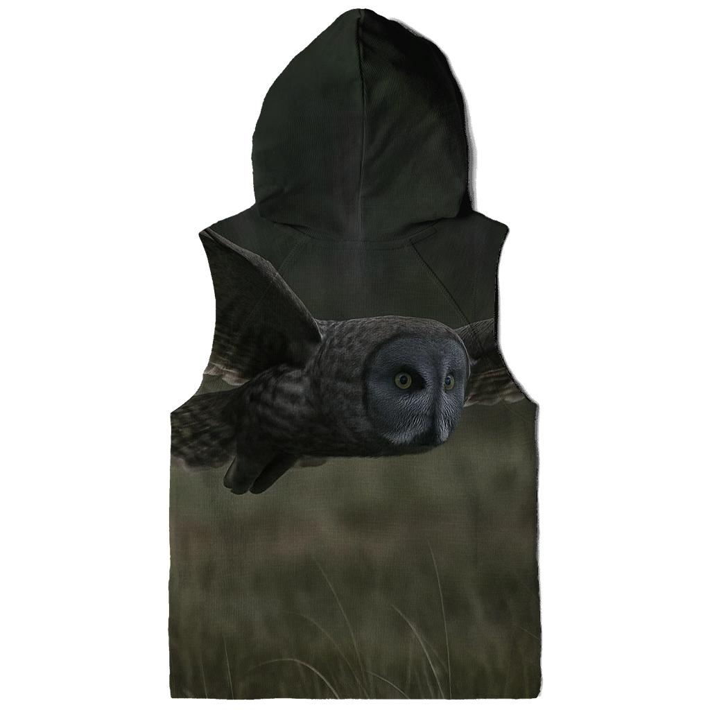 Silent Glide Great Gray Owl custom hoodies