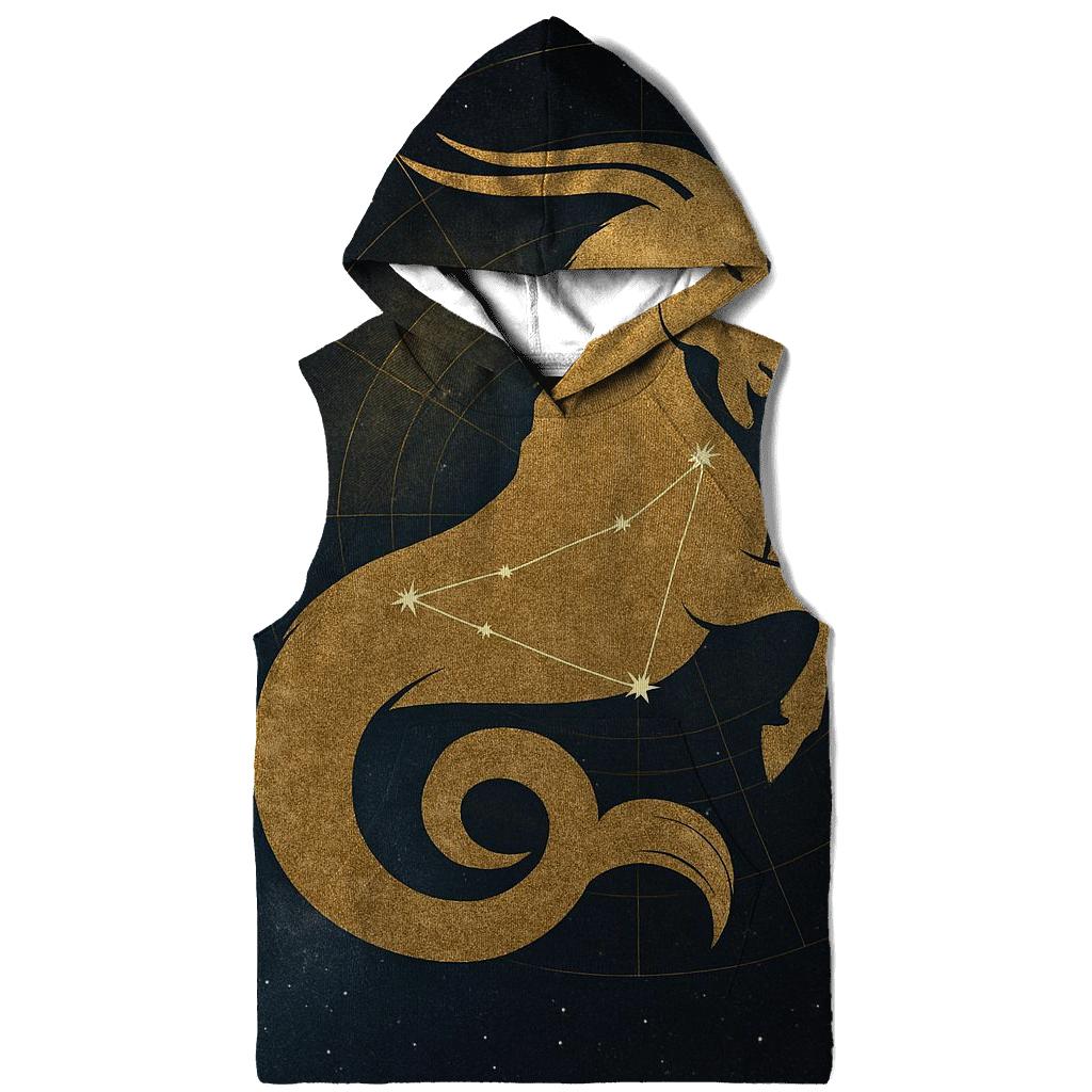 Capricorn Sea Goat Ascension Star Chart premium hoodies