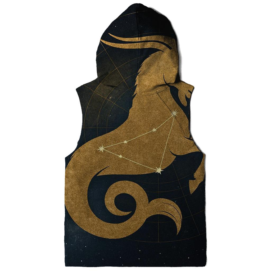 Capricorn Sea Goat Ascension Star Chart premium hoodies