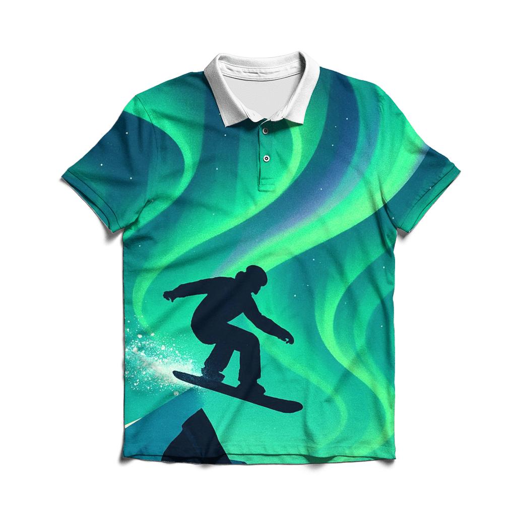 Aurora Snowboard Drop embroidered polo tops