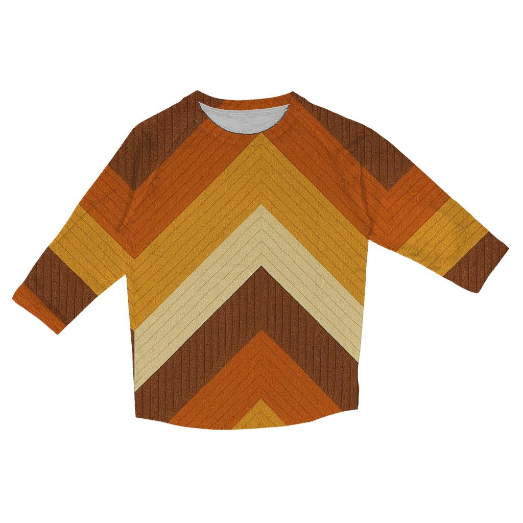 Sunburst Corduroy Chevron cotton quarter sleeve shirts