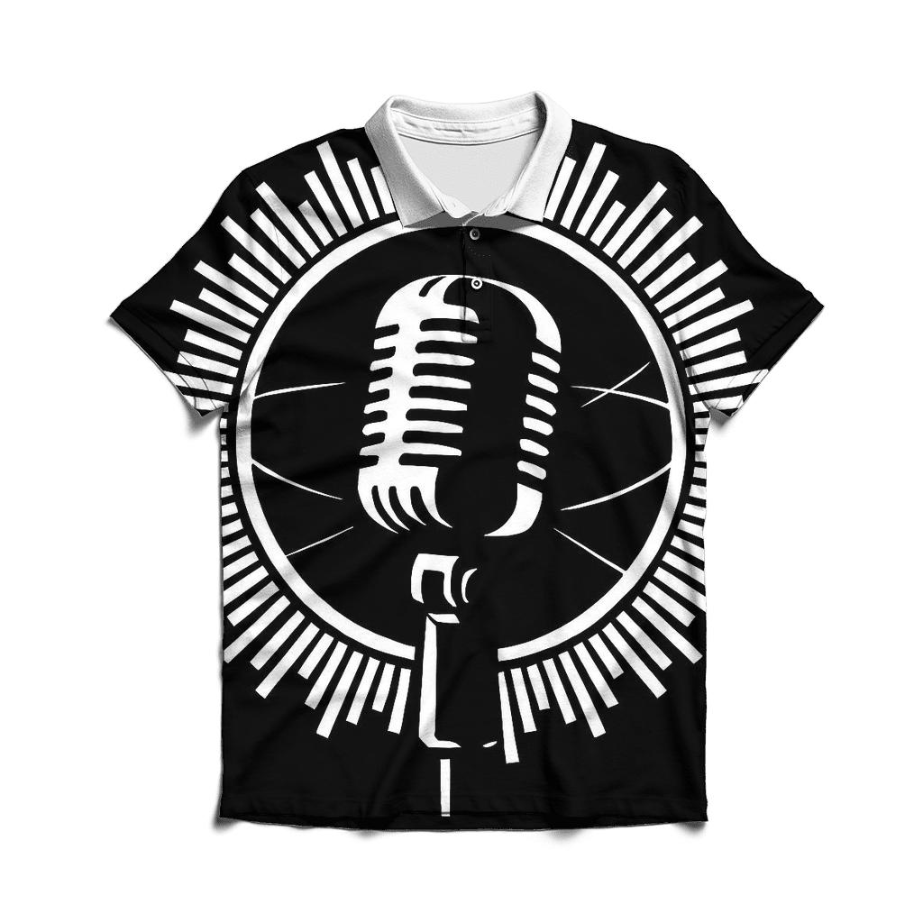 Monochrome Microphone Eclipse embroidered polo tops