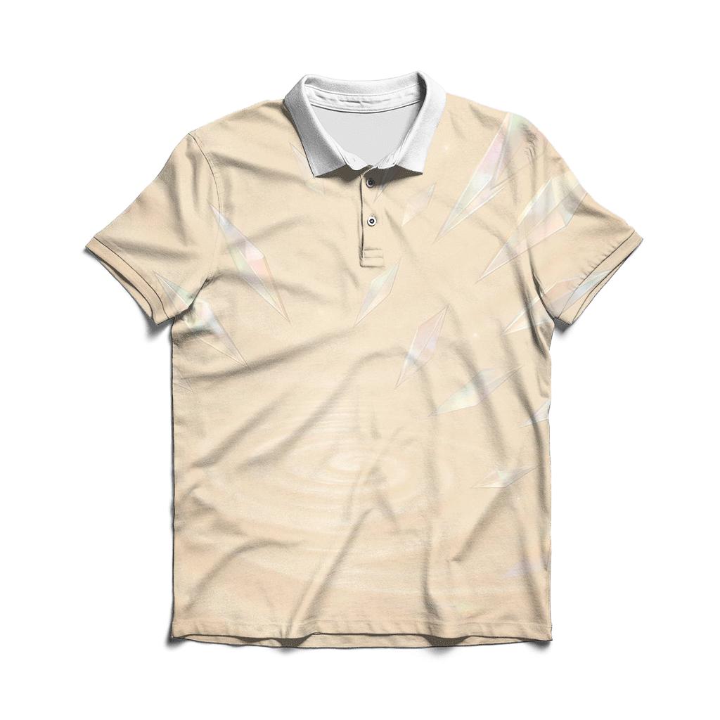 Champagne Prism Ripple classic pique polos