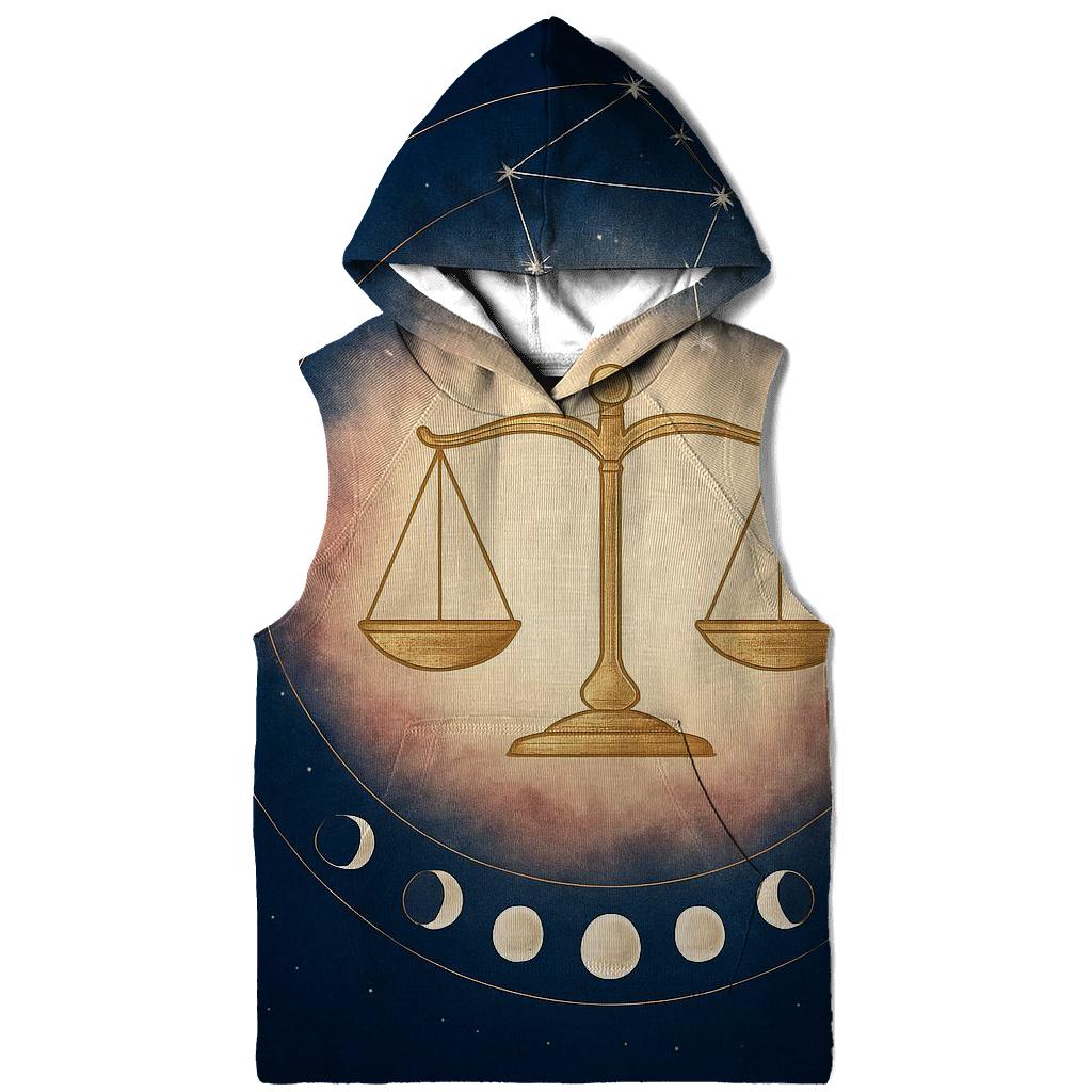 Libra Equinox Balance Lunar Dial embroidered hoodies