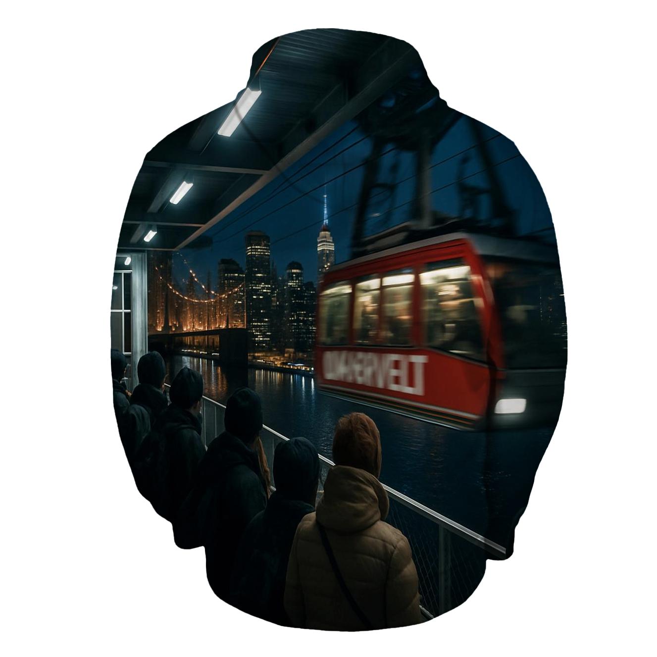Night Shift View From The Roosevelt Island Tram Platform designer hoodies
