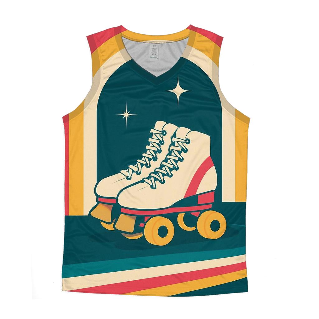 Roller Rink Neon Arches personalized athletic tanks