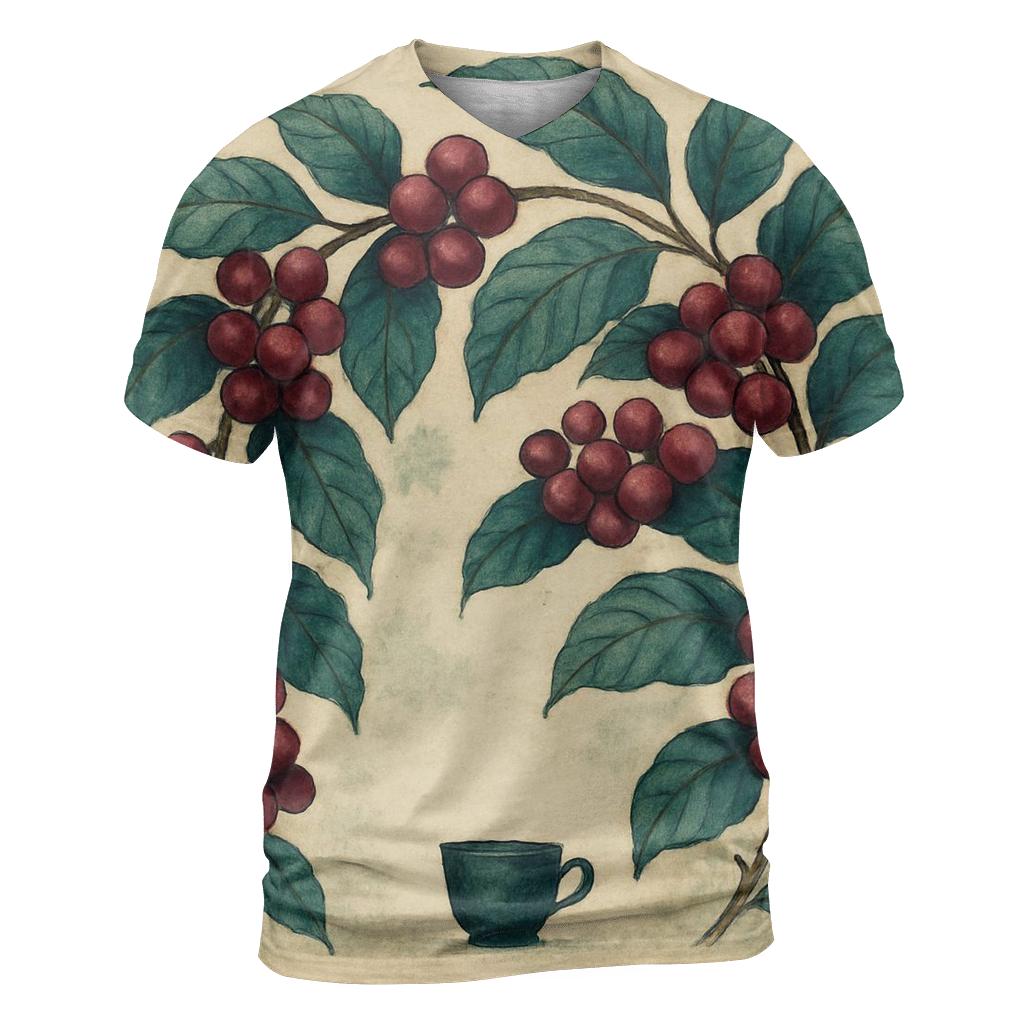 Coffee Cherry Canopy custom all-over print shirts