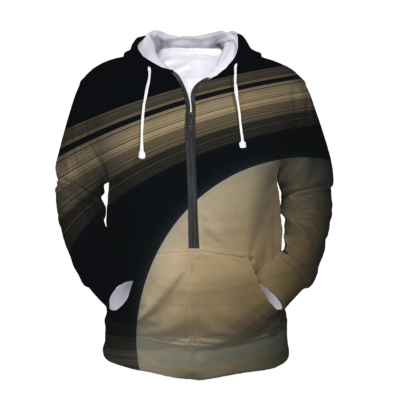 Ring Plane Shadow Divide printed hoodies