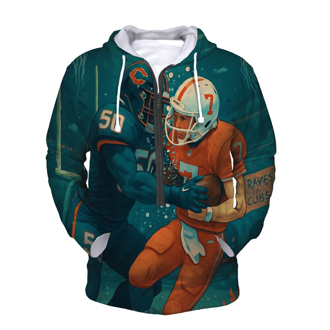 Undersea Kelp Stadium Braves Versus Cubs Pressure Match embroidered hoodies