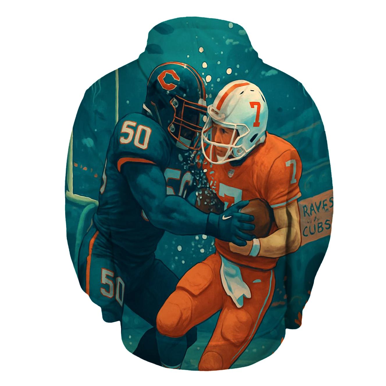 Undersea Kelp Stadium Braves Versus Cubs Pressure Match embroidered hoodies