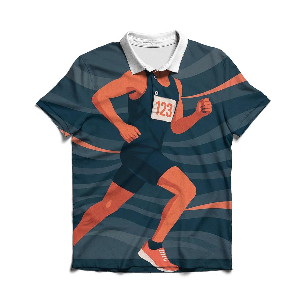 Gravity Wave Marathon embroidered polo tops