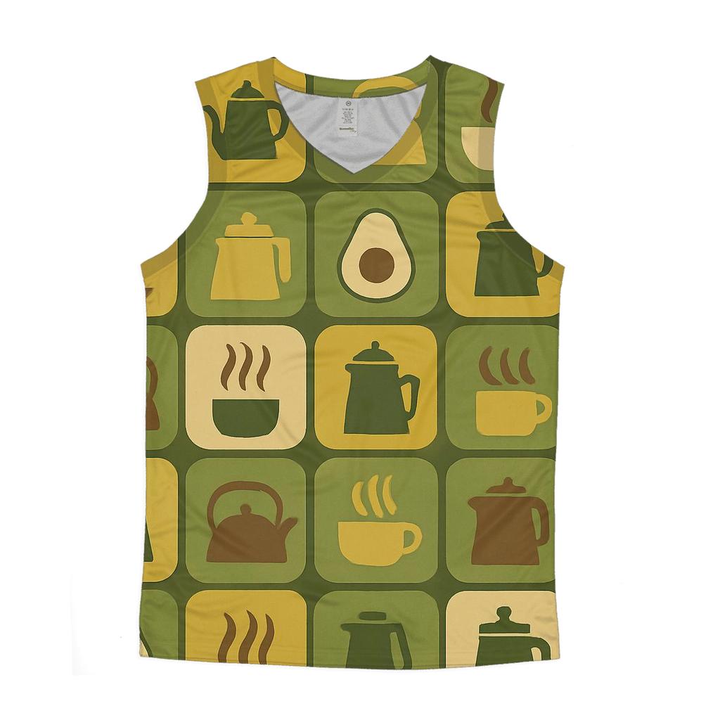 Avocado Kitchen Tile Groove cotton sleeveless tops