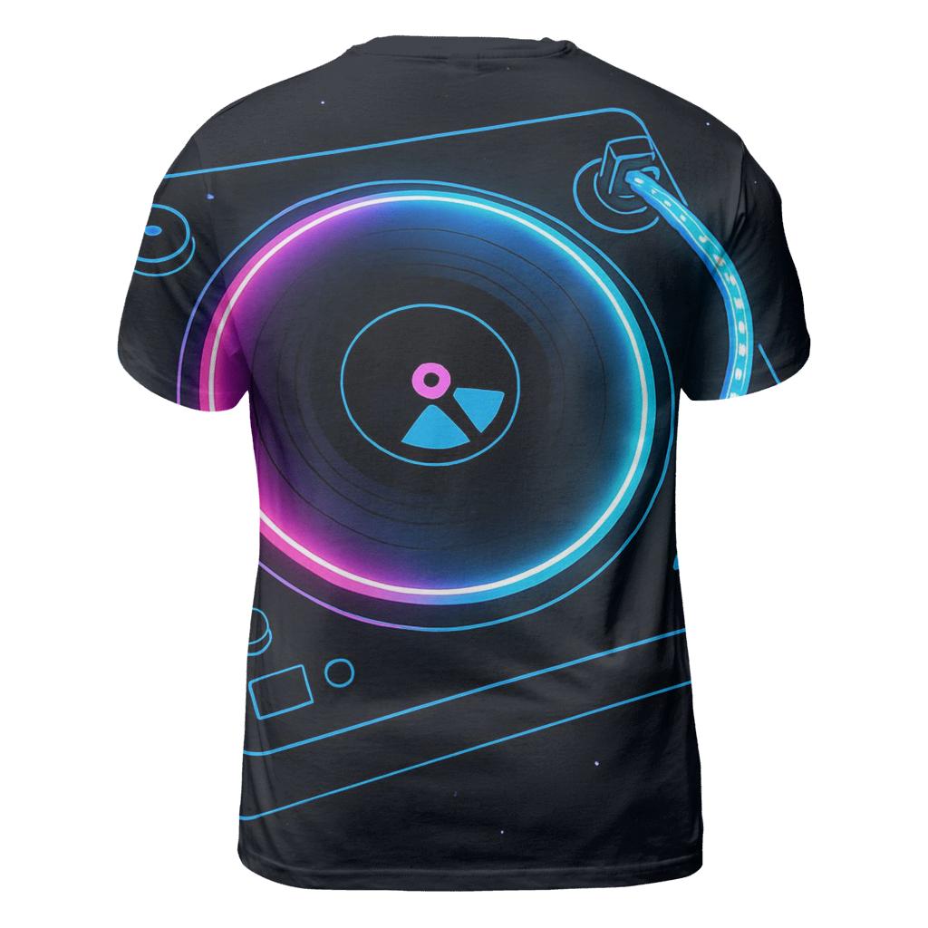 Neon Marquee Turntable creative print fashion shirts