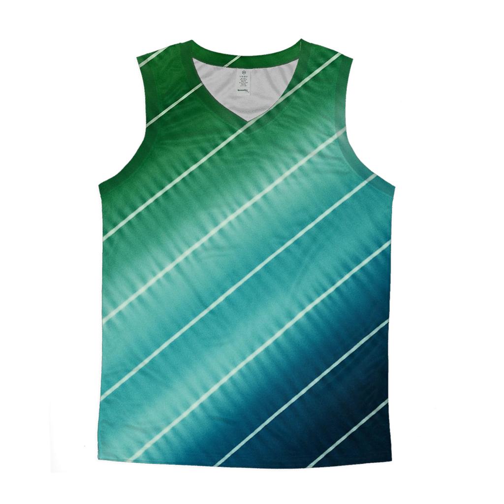 Aurora Arashi Diagonal Drift graphic print tank tops