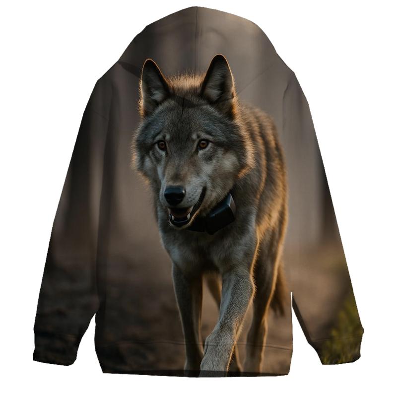 Radio Collared Wolf At The Boreal Firebreak hoodie trends