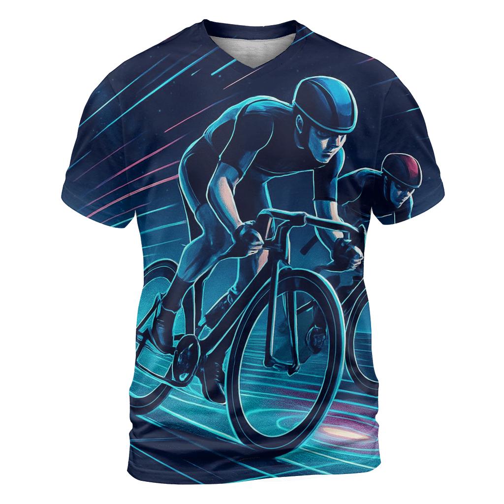 Midnight Velodrome Sprint vibrant all-over design tees