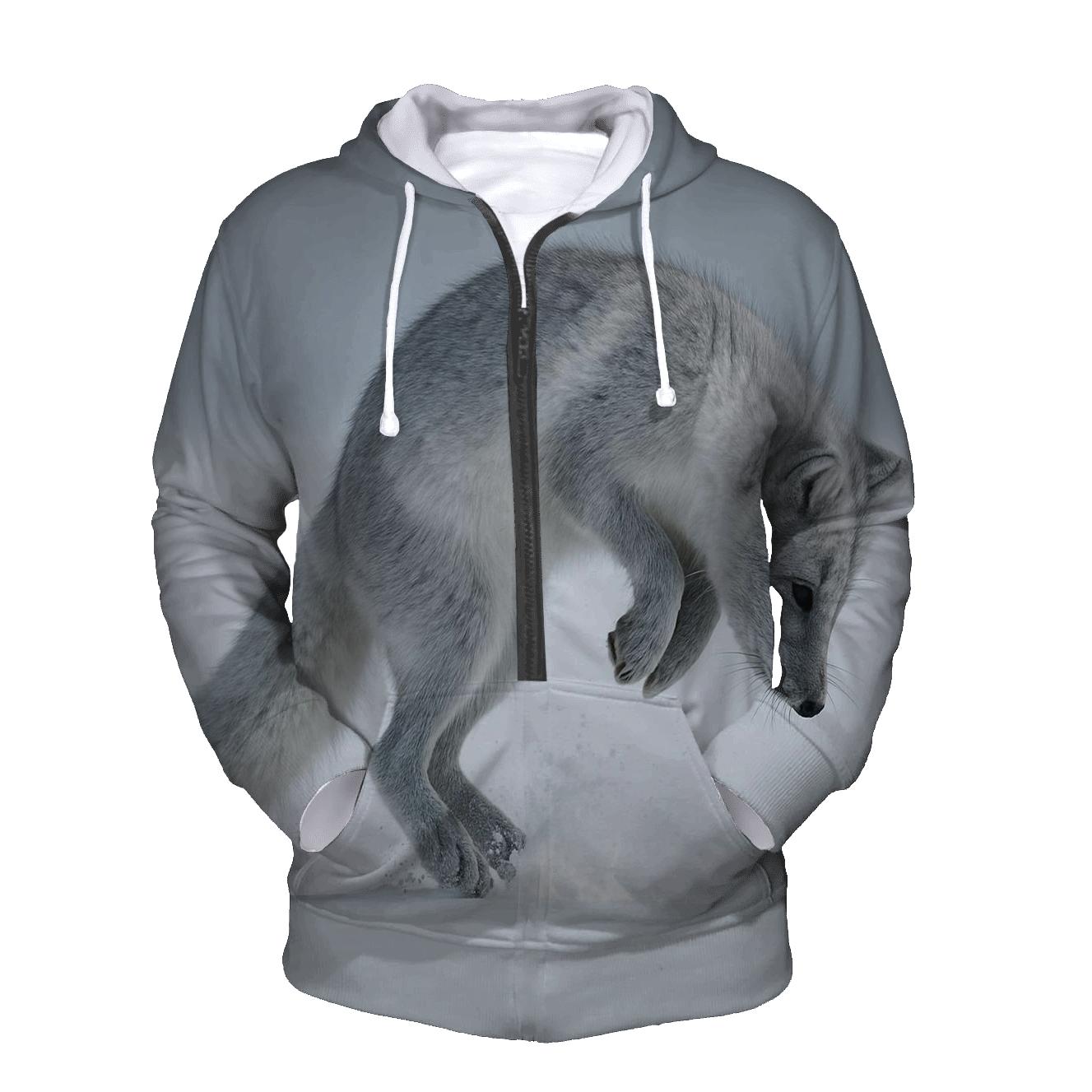 Frostline Pounce Arctic Fox custom hoodies